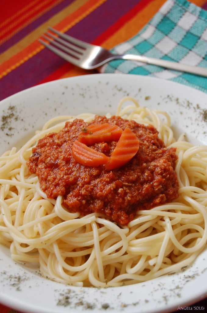 Vegetarian Bolognese Spaghetti