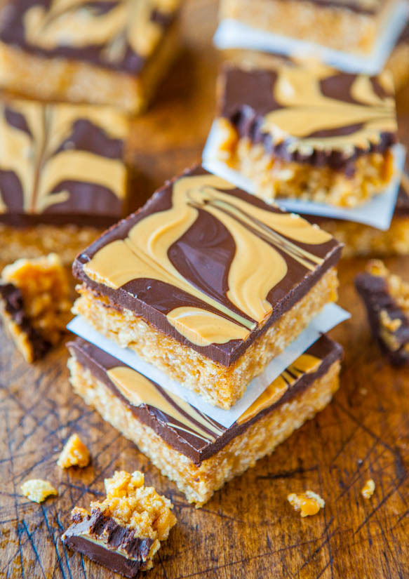 Chewy Peanut Butter & Chocolate Cereal Bars