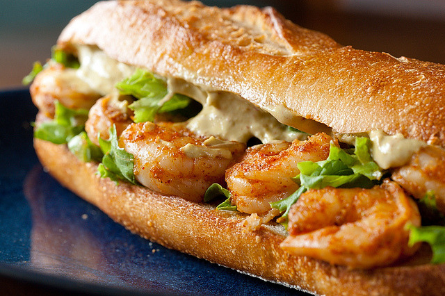 Spicy Shrimp Sandwich with Chipotle Avocado Mayonnaise by rkazda on Flickr.