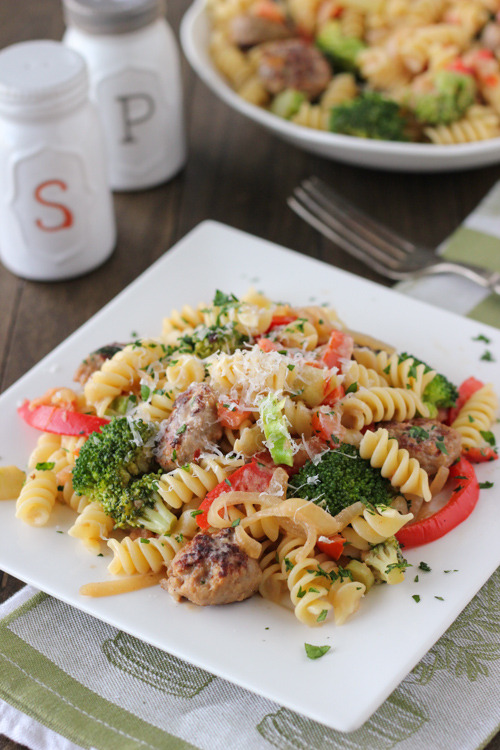 Sausage, Peppers and Broccoli Pasta