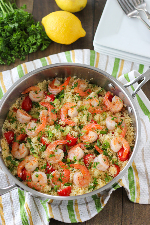Seared Shrimp and Summer Couscous