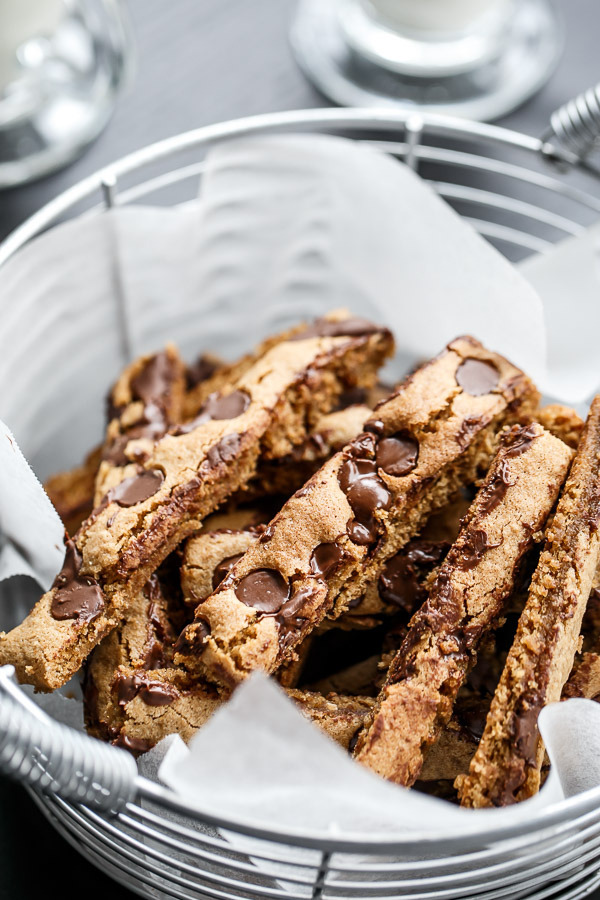 Low fat chocolate chip cookie sticks