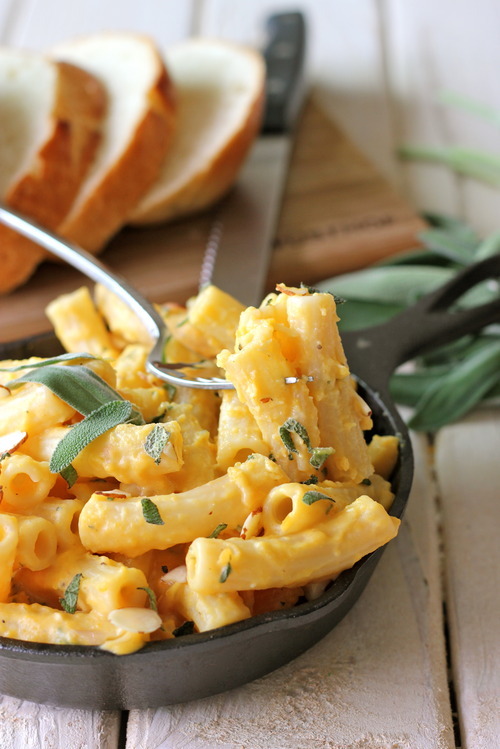 Roasted Butternut Squash Pasta with Sage